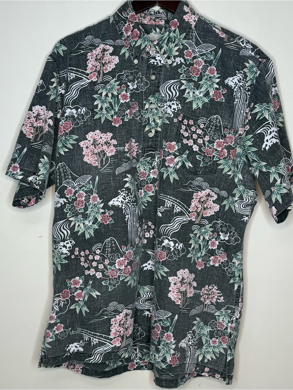 Reyn Spooner Sakura Cherry Blossom Shirt Mens L